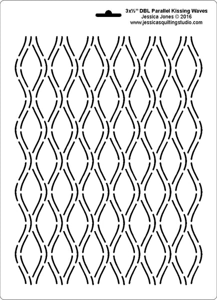 Jessica's 3x.5" Double Parallel Kissing Waves Stencil