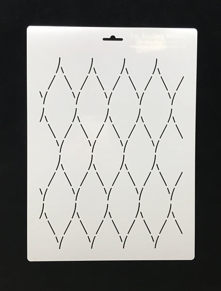 Jessica's 6x1" Kissing Waves Stencil