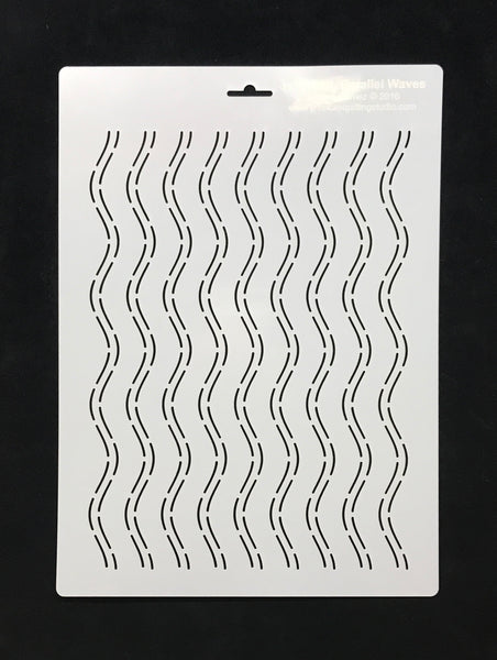 Jessica's 3x.75 Double Parallel Waves Stencil