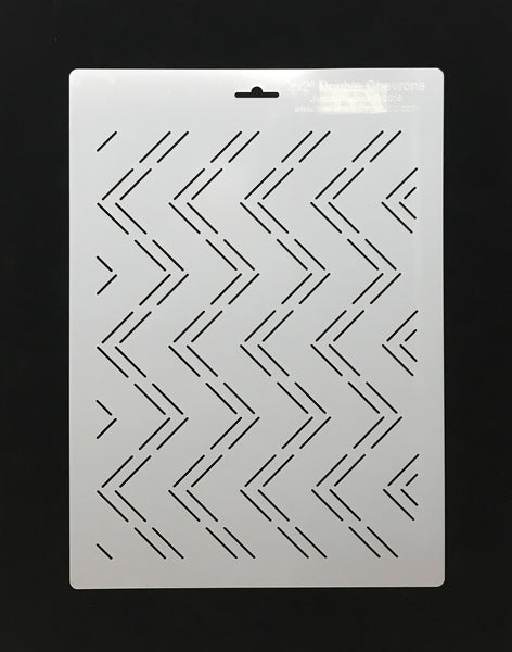 Jessica's 2.5x4" Double Chevrons Stencil