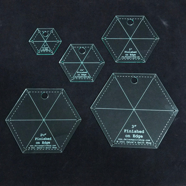 1-3” Hexagon Cutting Template Set