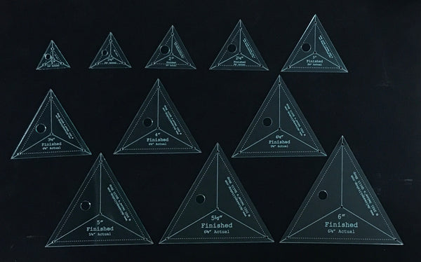 1-6” Equilateral Triangle Cutting Template Set
