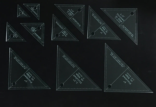 1-6” Right Triangle Cutting Template Set